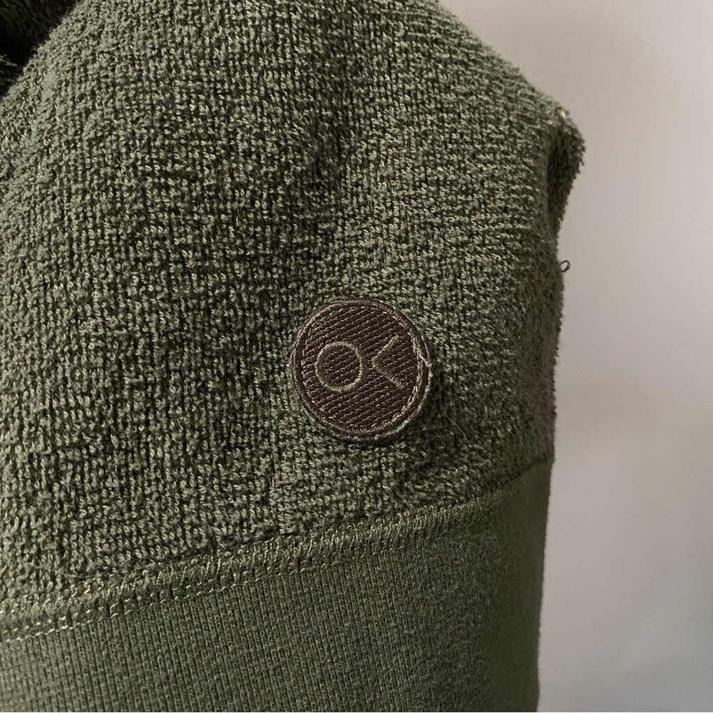Outerknown Hightide Crew Sweatshirt Men's Size XL Terry Cloth Olive Green - Picture 5 of 8
